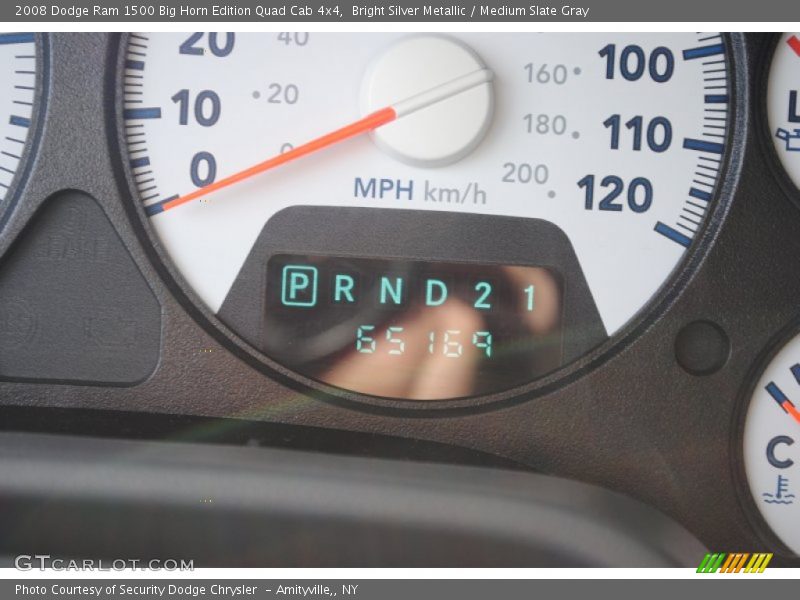 Bright Silver Metallic / Medium Slate Gray 2008 Dodge Ram 1500 Big Horn Edition Quad Cab 4x4