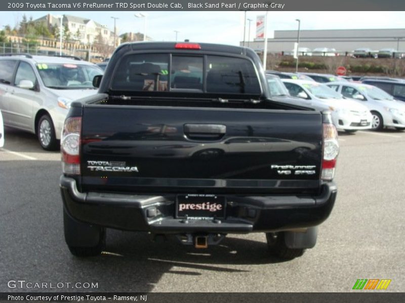 Black Sand Pearl / Graphite Gray 2009 Toyota Tacoma V6 PreRunner TRD Sport Double Cab