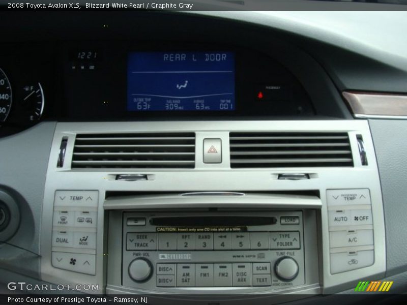 Blizzard White Pearl / Graphite Gray 2008 Toyota Avalon XLS