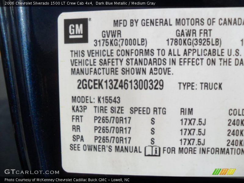 Dark Blue Metallic / Medium Gray 2006 Chevrolet Silverado 1500 LT Crew Cab 4x4