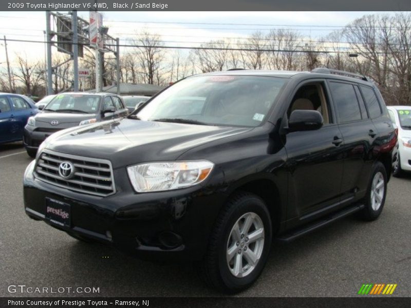 Black / Sand Beige 2009 Toyota Highlander V6 4WD