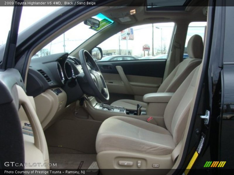 Black / Sand Beige 2009 Toyota Highlander V6 4WD