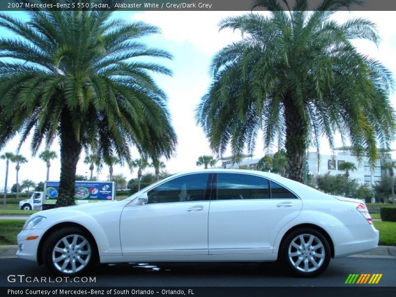 Alabaster White / Grey/Dark Grey 2007 Mercedes-Benz S 550 Sedan