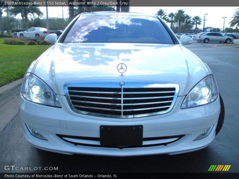 Alabaster White / Grey/Dark Grey 2007 Mercedes-Benz S 550 Sedan