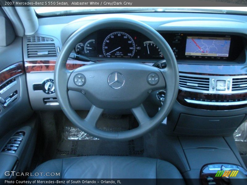Alabaster White / Grey/Dark Grey 2007 Mercedes-Benz S 550 Sedan