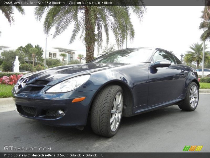 Caspian Blue Metallic / Black 2006 Mercedes-Benz SLK 350 Roadster