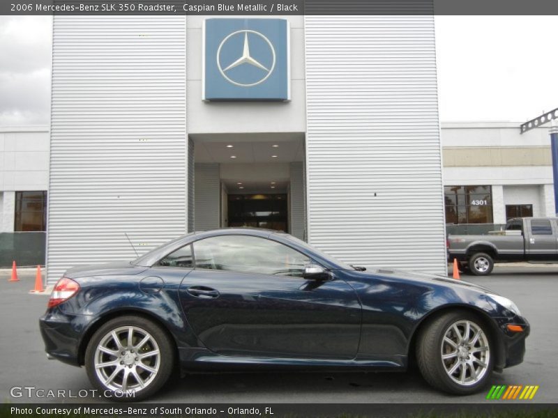 Caspian Blue Metallic / Black 2006 Mercedes-Benz SLK 350 Roadster