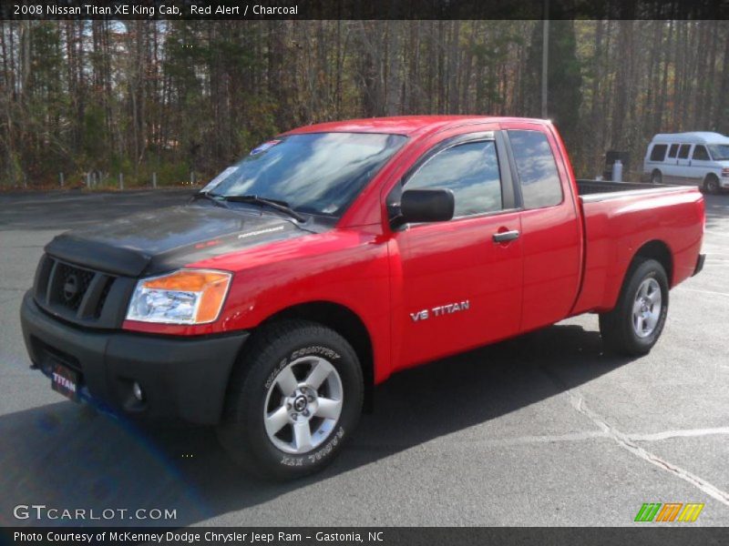 Red Alert / Charcoal 2008 Nissan Titan XE King Cab