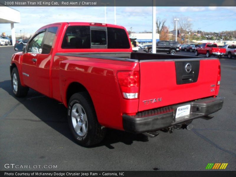 Red Alert / Charcoal 2008 Nissan Titan XE King Cab