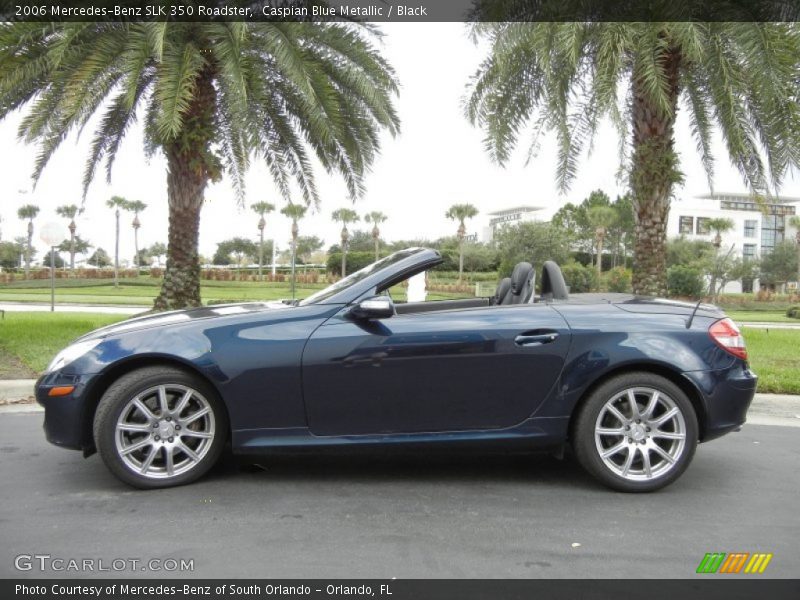 Caspian Blue Metallic / Black 2006 Mercedes-Benz SLK 350 Roadster