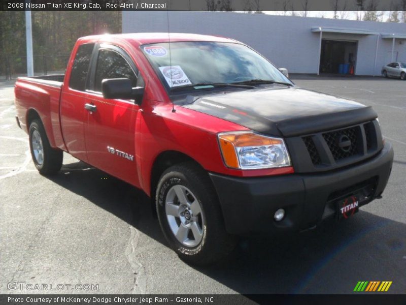 Red Alert / Charcoal 2008 Nissan Titan XE King Cab