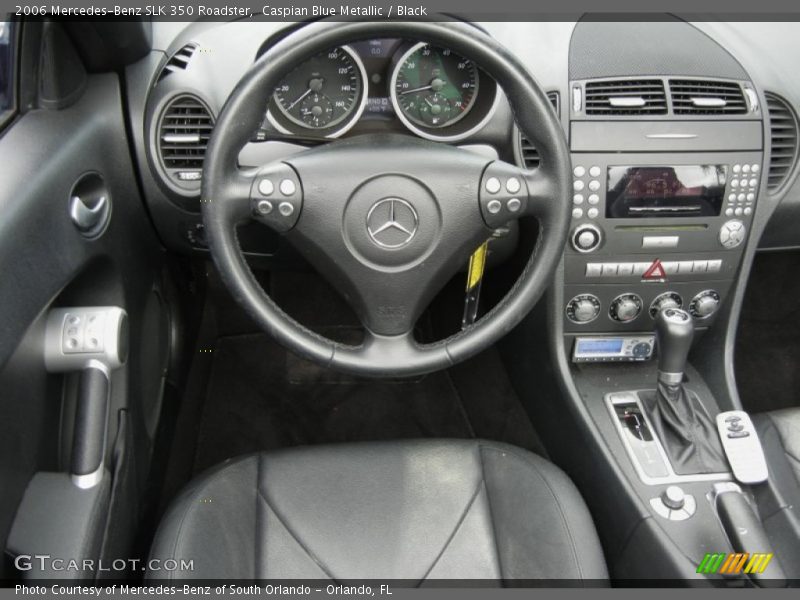 Caspian Blue Metallic / Black 2006 Mercedes-Benz SLK 350 Roadster