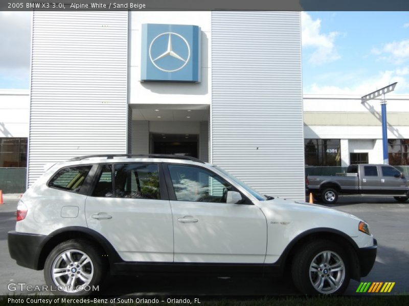 Alpine White / Sand Beige 2005 BMW X3 3.0i
