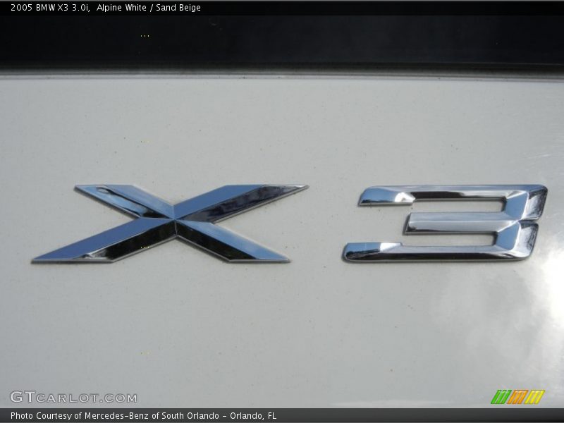 Alpine White / Sand Beige 2005 BMW X3 3.0i