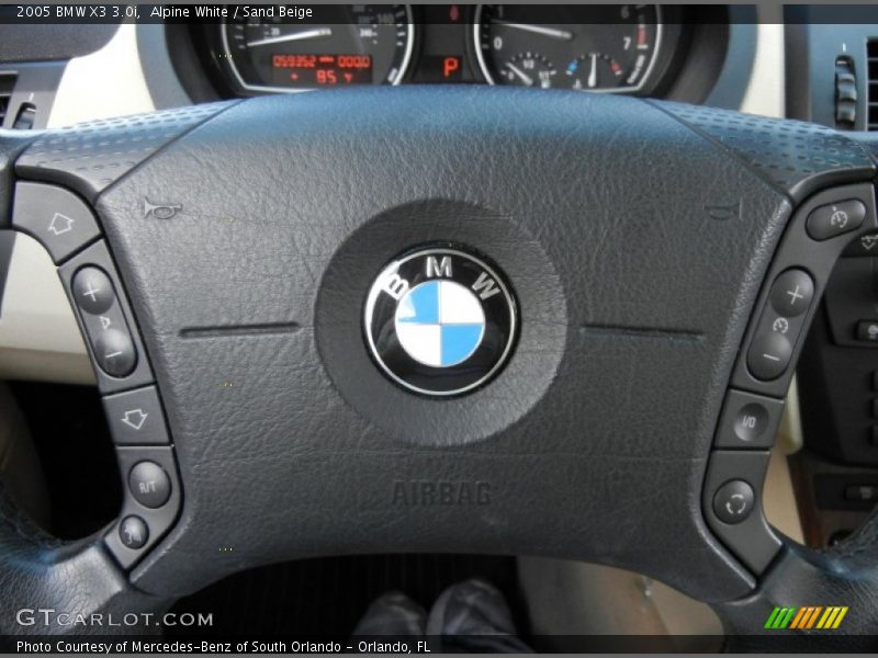 Alpine White / Sand Beige 2005 BMW X3 3.0i