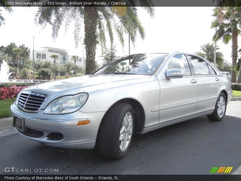 Brilliant Silver Metallic / Charcoal 2003 Mercedes-Benz S 430 Sedan