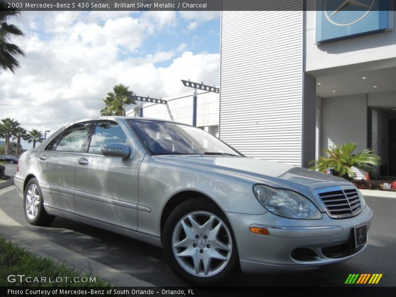 Brilliant Silver Metallic / Charcoal 2003 Mercedes-Benz S 430 Sedan