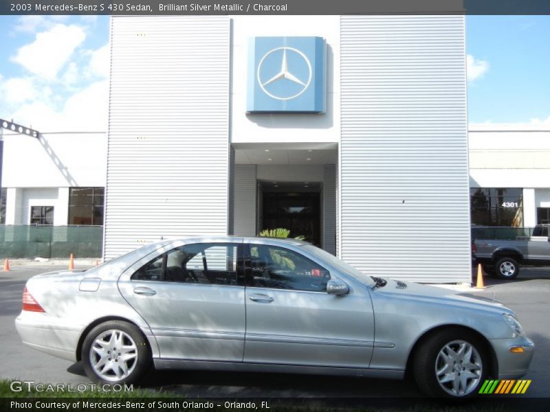 Brilliant Silver Metallic / Charcoal 2003 Mercedes-Benz S 430 Sedan