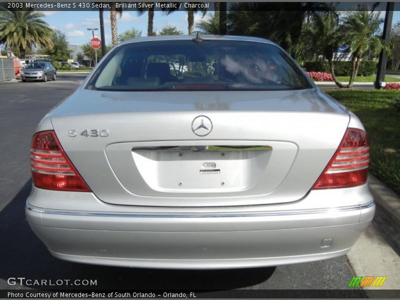 Brilliant Silver Metallic / Charcoal 2003 Mercedes-Benz S 430 Sedan
