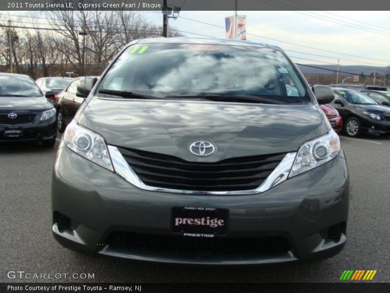 Cypress Green Pearl / Bisque 2011 Toyota Sienna LE