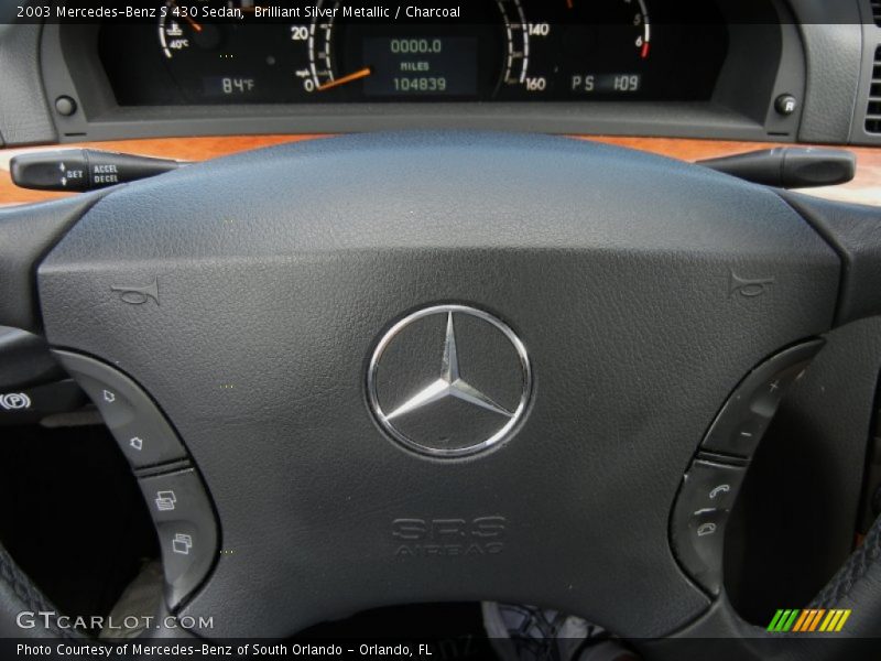 Brilliant Silver Metallic / Charcoal 2003 Mercedes-Benz S 430 Sedan