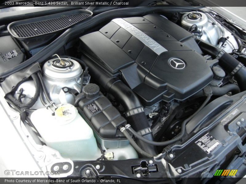 Brilliant Silver Metallic / Charcoal 2003 Mercedes-Benz S 430 Sedan