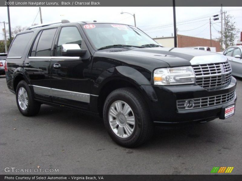 Black / Charcoal Black 2008 Lincoln Navigator Luxury