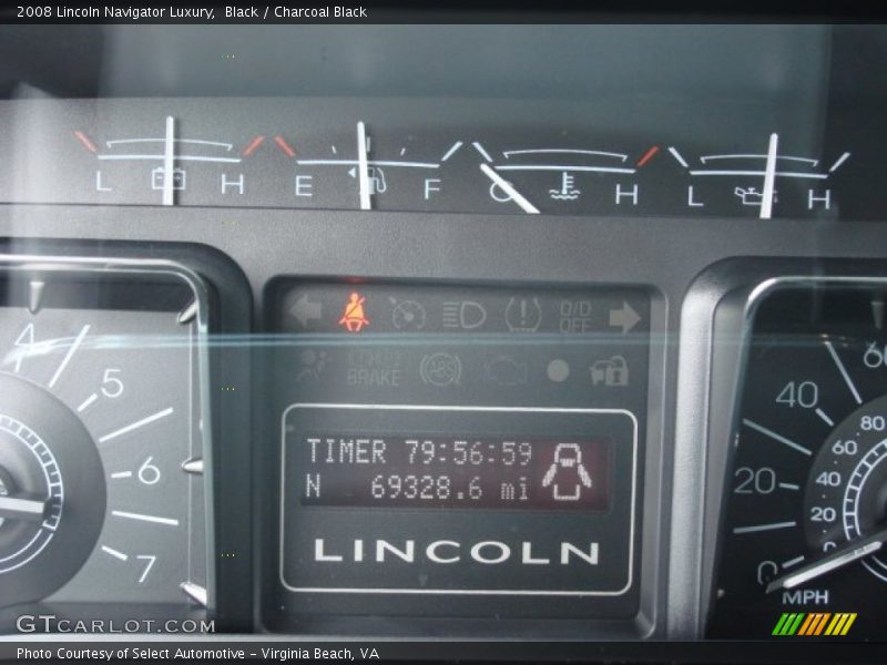 Black / Charcoal Black 2008 Lincoln Navigator Luxury