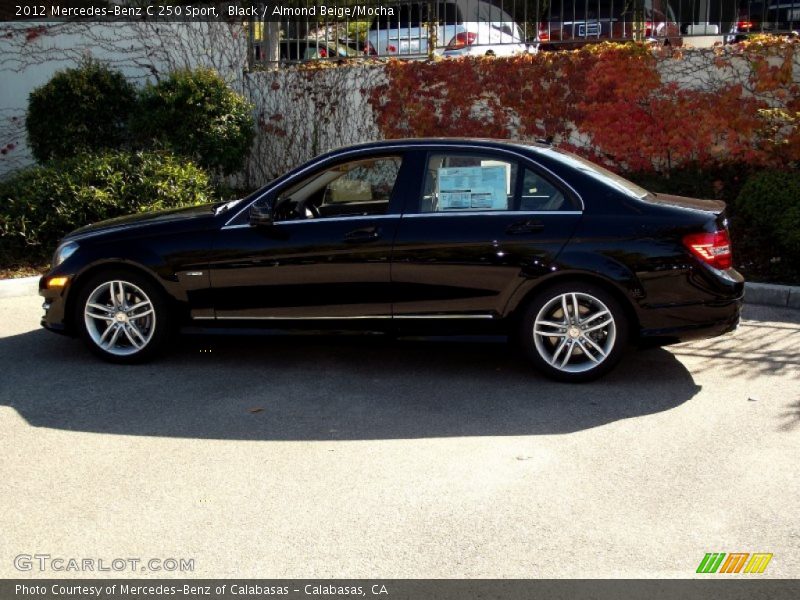 Black / Almond Beige/Mocha 2012 Mercedes-Benz C 250 Sport