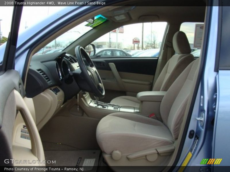 Wave Line Pearl / Sand Beige 2008 Toyota Highlander 4WD