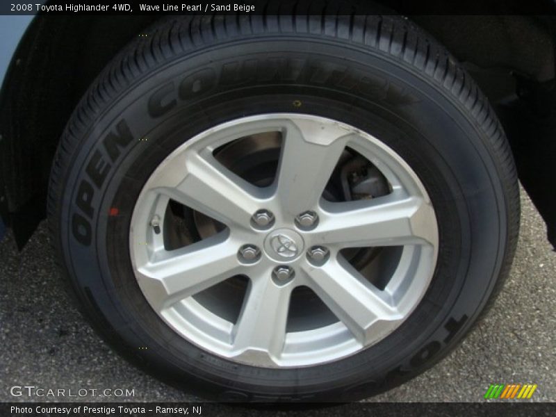Wave Line Pearl / Sand Beige 2008 Toyota Highlander 4WD