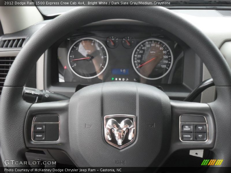 Bright White / Dark Slate Gray/Medium Graystone 2012 Dodge Ram 1500 Express Crew Cab 4x4