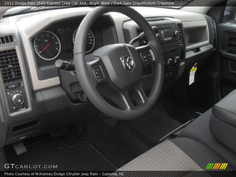 Bright White / Dark Slate Gray/Medium Graystone 2012 Dodge Ram 1500 Express Crew Cab 4x4