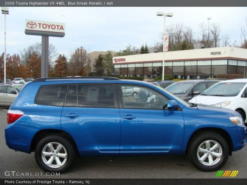 Blue Streak Metallic / Ash 2009 Toyota Highlander V6 4WD