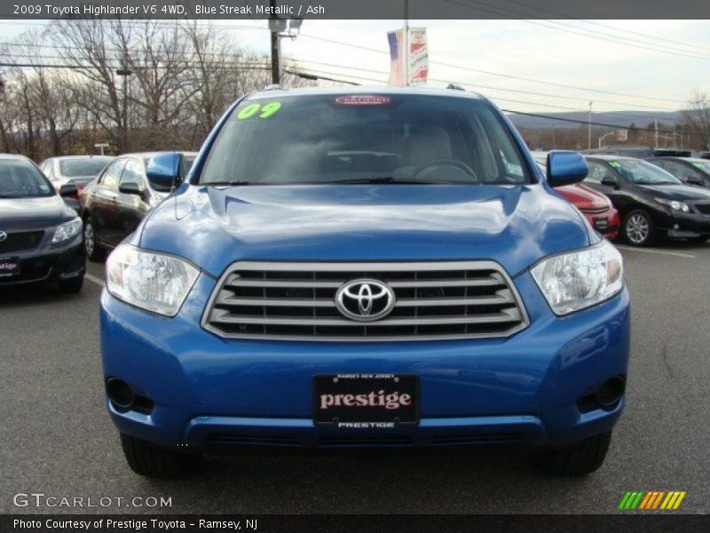 Blue Streak Metallic / Ash 2009 Toyota Highlander V6 4WD