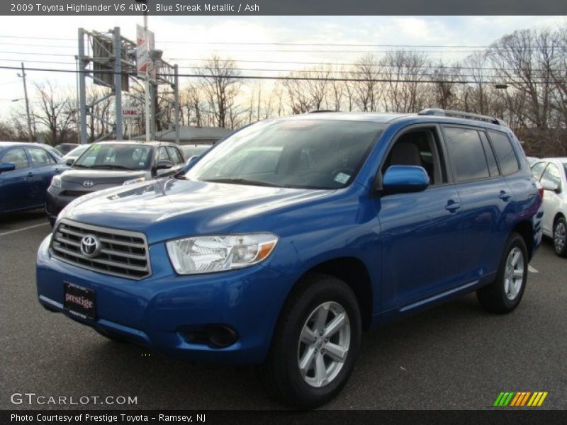 Blue Streak Metallic / Ash 2009 Toyota Highlander V6 4WD
