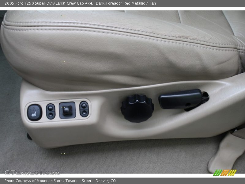 Dark Toreador Red Metallic / Tan 2005 Ford F250 Super Duty Lariat Crew Cab 4x4