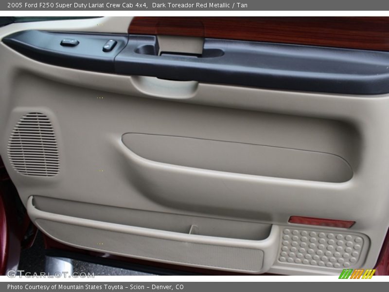 Dark Toreador Red Metallic / Tan 2005 Ford F250 Super Duty Lariat Crew Cab 4x4