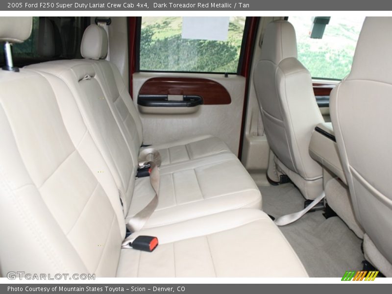 Dark Toreador Red Metallic / Tan 2005 Ford F250 Super Duty Lariat Crew Cab 4x4