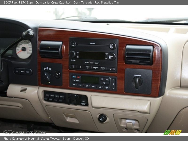 Dark Toreador Red Metallic / Tan 2005 Ford F250 Super Duty Lariat Crew Cab 4x4