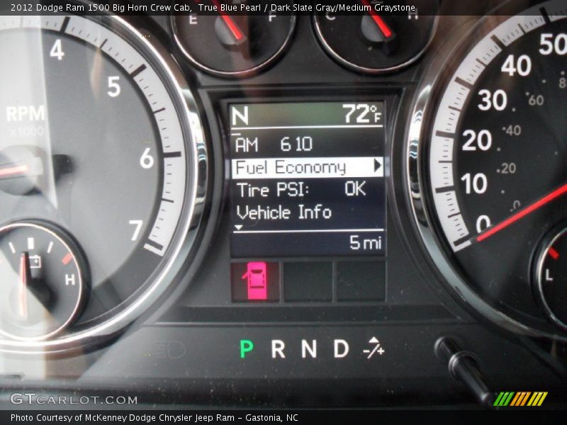 True Blue Pearl / Dark Slate Gray/Medium Graystone 2012 Dodge Ram 1500 Big Horn Crew Cab