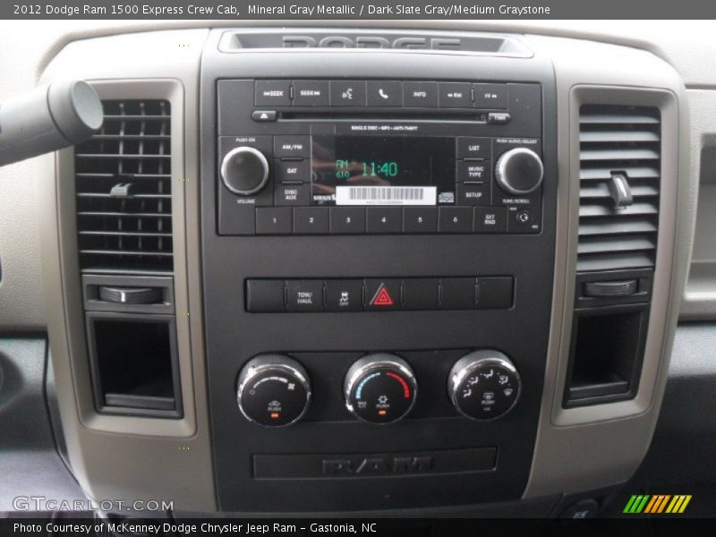 Mineral Gray Metallic / Dark Slate Gray/Medium Graystone 2012 Dodge Ram 1500 Express Crew Cab