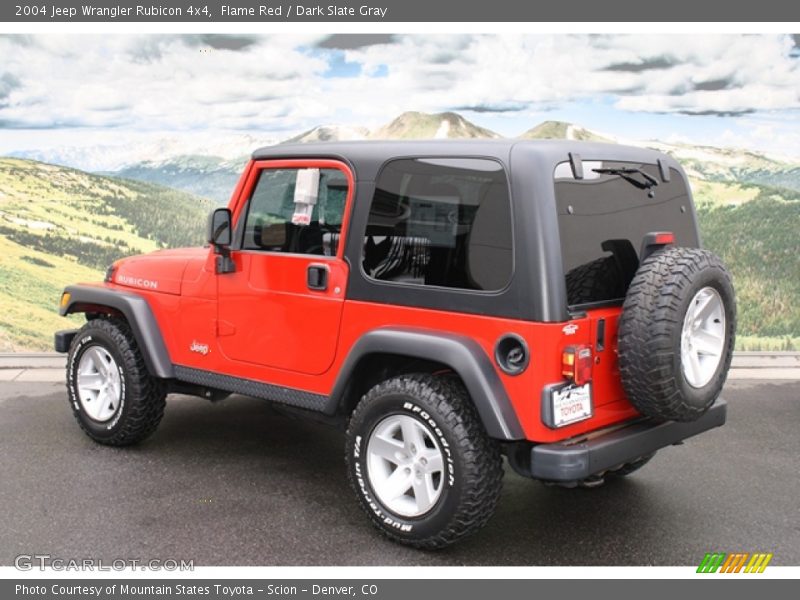 Flame Red / Dark Slate Gray 2004 Jeep Wrangler Rubicon 4x4