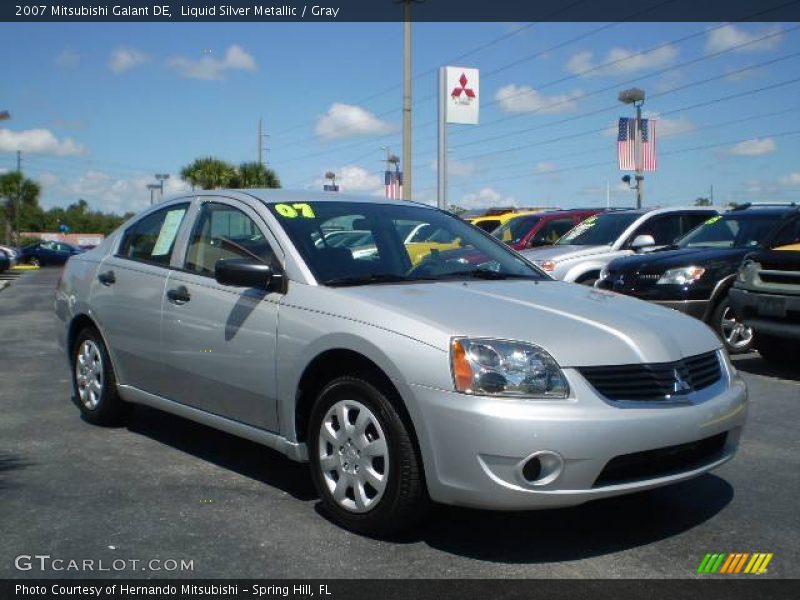 Liquid Silver Metallic / Gray 2007 Mitsubishi Galant DE
