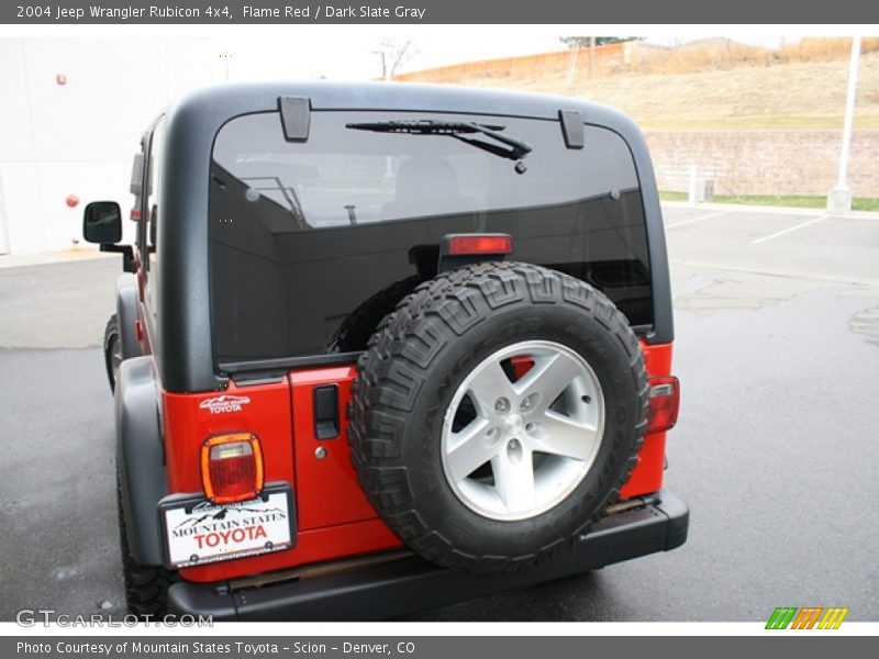 Flame Red / Dark Slate Gray 2004 Jeep Wrangler Rubicon 4x4