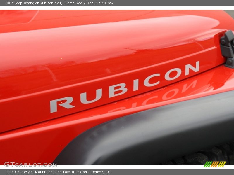 Flame Red / Dark Slate Gray 2004 Jeep Wrangler Rubicon 4x4