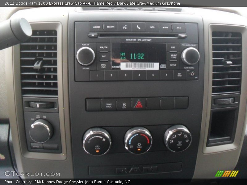 Flame Red / Dark Slate Gray/Medium Graystone 2012 Dodge Ram 1500 Express Crew Cab 4x4
