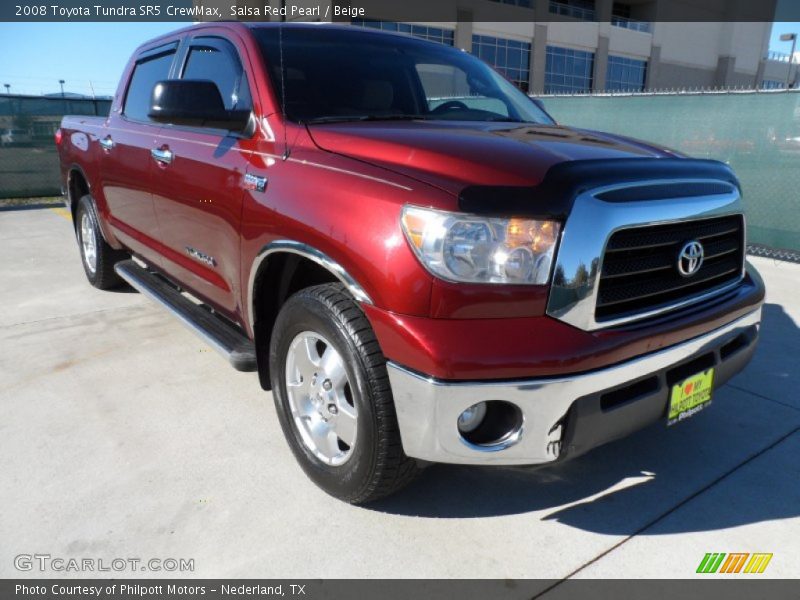 Salsa Red Pearl / Beige 2008 Toyota Tundra SR5 CrewMax