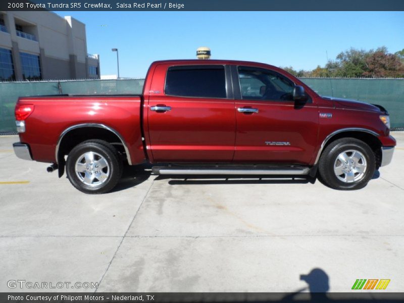Salsa Red Pearl / Beige 2008 Toyota Tundra SR5 CrewMax