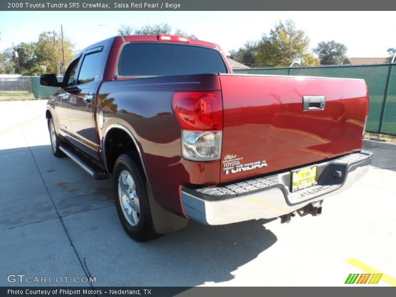 Salsa Red Pearl / Beige 2008 Toyota Tundra SR5 CrewMax
